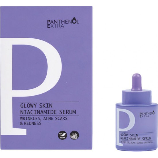 Panthenol Extra Glowy Skin Ενυδατικό & Αντιγηραντικό Serum Προσώπου με Νιασιναμίδη & Υαλουρονικό Οξύ για Ακμή 30ml