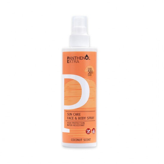 Panthenol Extra Sun Care Face & Body Spray Αντηλιακό Σπρέι SPF50 για Πρόσωπο & Σώμα με Άρωμα Καρύδας 250ml Panthenol Extra Sun Care Face & Body Spray Αντηλιακό Σπρέι SPF50 για Πρόσωπο & Σώμα με Άρωμα Καρύδας 250ml