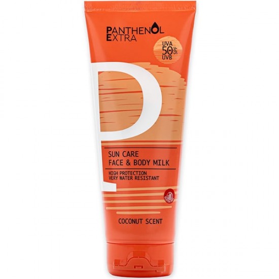 Panthenol Extra Sun Care Face & Body Milk Αντηλιακό Γαλάκτωμα SPF 50 για Πρόσωπο & Σώμα με Άρωμα Καρύδας 200ml