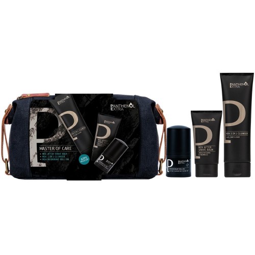 Panthenol Promo Extra Men Master of Care After Shave Balm Ανδρικό Ενυδατικό Balm για μετά το Ξύρισμα 75ml, 3 in1 Cleanser Face Body Hair Ανδρικό Αφρόλουτρο & Σαμπουάν 200ml, Deodorant Roll-on Ανδρικό Αποσμητικό 50ml & Δώρο Νεσεσέρ Panthenol Promo Extra Men Master of Care After Shave Balm Ανδρικό Ενυδατικό Balm για μετά το Ξύρισμα 75ml, 3 in1 Cleanser Face Body Hair Ανδρικό Αφρόλουτρο & Σαμπουάν 200ml, Deodorant Roll-on Ανδρικό Αποσμητικό 50ml & Δώρο Νεσεσέρ