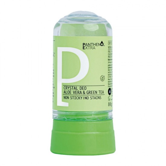 Panthenol Extra Crystal Deo Aloe Vera & Green Tea Φυσικός Αποσμητικός Κρύσταλλος Α΄λόη & Πράσινο Τσάι 80g Panthenol Extra Crystal Deo Aloe Vera & Green Tea Φυσικός Αποσμητικός Κρύσταλλος Α΄λόη & Πράσινο Τσάι 80g