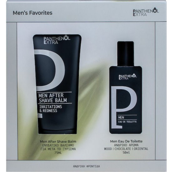 Panthenol Extra Promo Men's Favourite After Shave Balm 75ml & Άρωμα Wood-Chocolate-Oriental 50ml