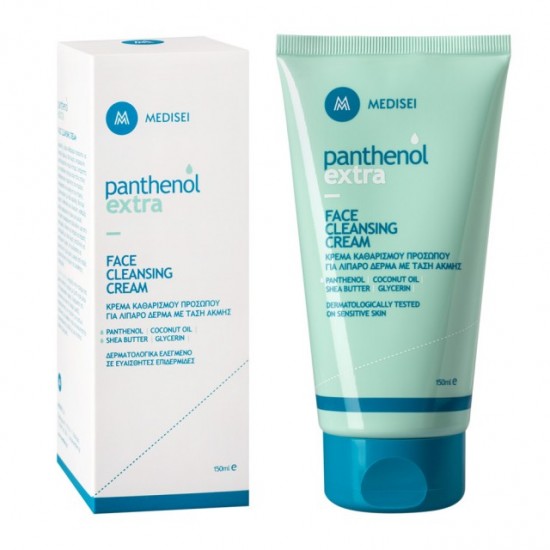 Medisei Panthenol Extra Face Cleansing Cream, Κρέμα Καθαρισμού για Λιπαρό Δέρμα, με τάση Ακμής 150ml 