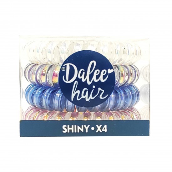Dalee Hair Shinny Σπιράλ Λαστιχάκια Μαλλιών 4 Τεμάχια