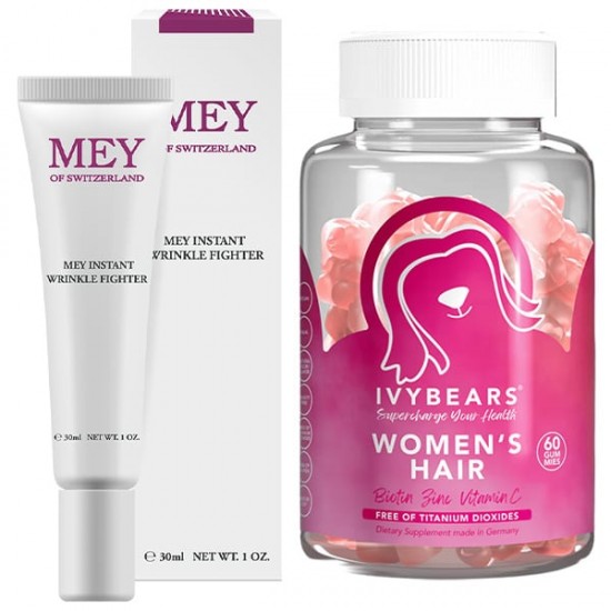Mey Promo Instant Wrinkle Fighter Αντιγηραντική Κρέμα Προσώπου 30ml & Δώρο IvyBears Women's Hair 60gummies
