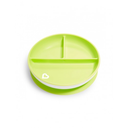 Munchkin Stay Put Suction Plate 6m+, Μπολ με Βάση Βεντούζα, Χρώμα Πράσινο 1 Τεμάχια