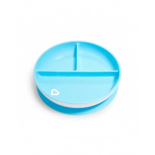 Munchkin Stay Put Suction Plate 6m+, Μπολ με Βάση Βεντούζα, Χρώμα Γαλάζιο 1 Τεμάχια