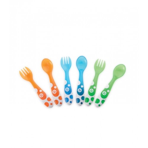 Munchkin Multi Coloured Κουτάλια & Πηρούνια 12m+ 6 Τεμάχια
