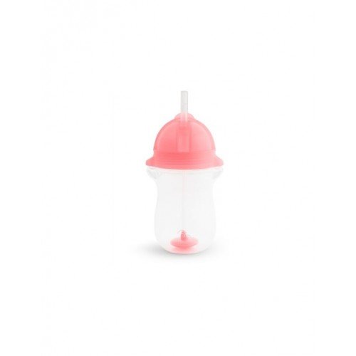 Munchkin Tip & Sip Tall Ποτήρι με Καλαμάκι, Ροζ 296ml Munchkin Tip & Sip Tall Ποτήρι με Καλαμάκι, Ροζ 296ml