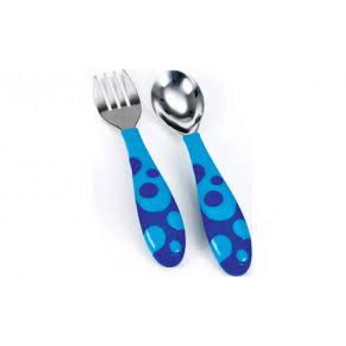 Munchkin Toddler Fork & Spoon Κουτάλι & Πιρούνι 12Μ+ Μπλέ