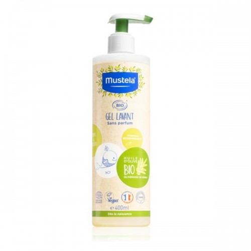 Mustela BIO Cleansing Gel Hair & Body, Gel Καθαρισμού Από τη Γέννηση & για όλη την Οικογένεια 400ml
