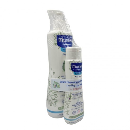 Mustela Promo Gentle Cleansing Gel Απαλό Αφροντούς για Σώμα & Μαλλιά 750ml +200ml ΔΩΡΟ