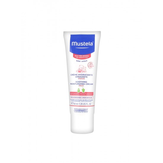 Mustela Bebe Soothing Moisturizing Cream Καταπραϋντική Κρέμα Ενυδάτωσης Προσώπου 40ml