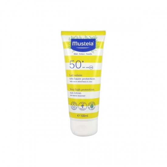 Mustela Very High Protection Sun Lotion SPF50+, Αντηλιακό Γαλάκτωμα, Από την Γέννηση 100ml