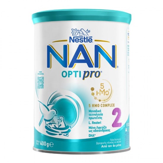 Nestle NAN Optipro 2 Γάλα 2ης Βρεφικής Ηλικίας με Μοναδικό Μίγμα Πρωτεϊνών 400gr