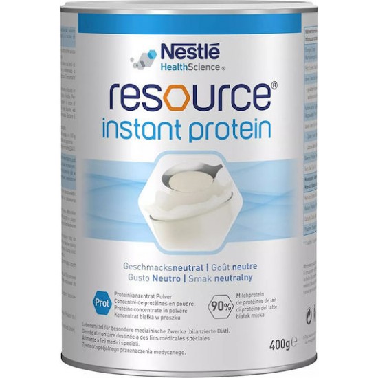 Nestle Resource Instant Protein Πρωτεϊνούχο Συμπλήρωμα Διατροφής σε μορφή σκόνης, με ουδέτερη γεύση & οσμή, 400gr