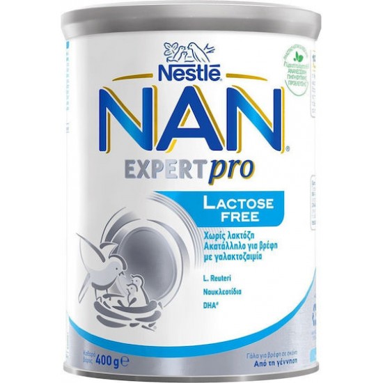 Nestle NAN Expert Pro Lactose Free, Κατάλληλο για Βρέφη με Γαλακτοζαιμία, Από τη Γέννηση 400gr
