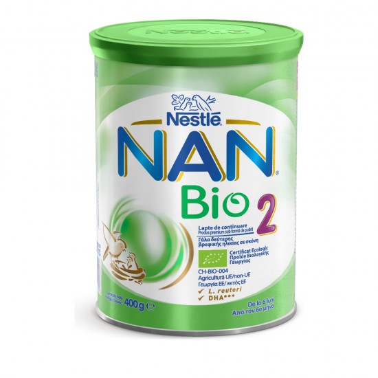 Nestle Nan Bio 2 Γάλα Δεύτερης Βρεφικής Ηλικίας σε Σκόνη Από τον 6ο Μήνα 400gr