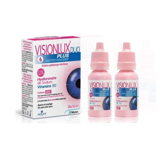 Visionlux DUO Plus Οφθαλμικές Σταγόνες 2x10ml