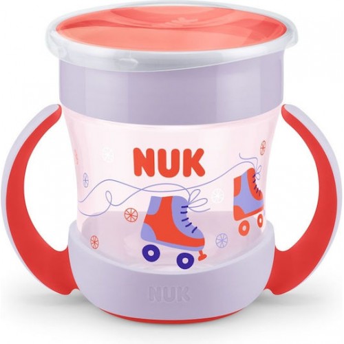 Nuk Mini Magic Cup 6m+ Κύπελλο με Χείλος & Καπάκι Μωβ160ml