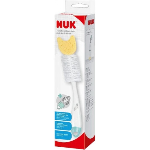 Nuk Soft Bottle Brush Βούρτσα Μπιμπερό 2-σε-1 με Σφουγγαράκι 1τεμ Nuk Soft Bottle Brush Βούρτσα Μπιμπερό 2-σε-1 με Σφουγγαράκι 1τεμ