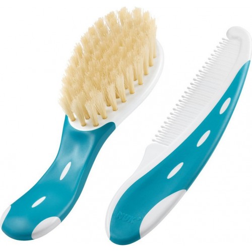 NUK Baby Brush with Comb, Σετ Βούρτσα & Χτένα. Χρώμα Μπλε 2 Τεμάχια