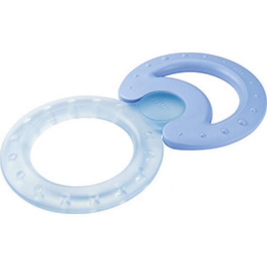 NUK Cool Teether Set Δακτυλίων Οδοντοφυΐας Ψυγείου 3m+ Μπλε 2 Τεμάχια