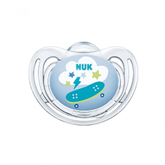 Nuk Freestyle Πιπίλα Σιλικόνης 0-6m, Χρώμα Γαλάζιο 1 Τεμάχιο Nuk Freestyle Πιπίλα Σιλικόνης 0-6m, Χρώμα Γαλάζιο 1 Τεμάχιο