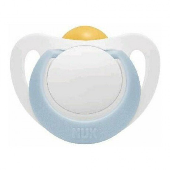 NUK Star Ορθοδοντική Πιπίλα Latex 0-6m, Χρώμα Γαλάζιο 1 Τεμάχιο