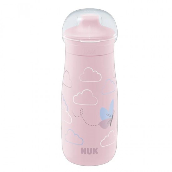 NUK Mini-Me Sip 9m+ Παιδικό Παγούρι με Ρύγχος, Χρώμα Ροζ 300ml