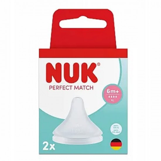 Nuk Perfect Match Θηλή Σιλικόνης 6m+ Μέγεθος XL 2τεμ Nuk Perfect Match Θηλή Σιλικόνης 6m+ Μέγεθος XL 2τεμ