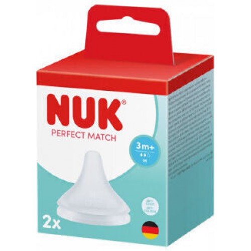 Nuk Perfect Match Θηλή Σιλικόνης 3m+ Μέγεθος M 2τεμ Nuk Perfect Match Θηλή Σιλικόνης 3m+ Μέγεθος M 2τεμ
