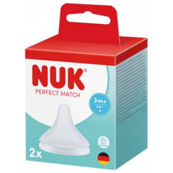 Nuk Perfect Match Θηλή Σιλικόνης 3m+ Μέγεθος M 2τεμ Nuk Perfect Match Θηλή Σιλικόνης 3m+ Μέγεθος M 2τεμ