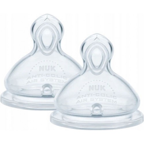 Nuk First Choice 6m+ Θηλές Σιλικόνης Flow Control 2τεμ Nuk First Choice 6m+ Θηλές Σιλικόνης Flow Control 2τεμ