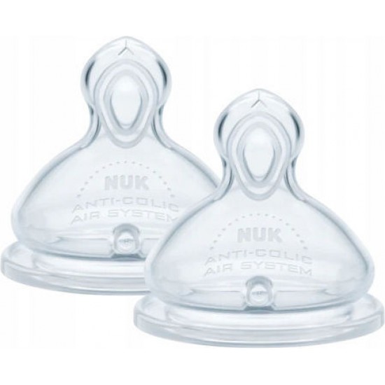 Nuk First Choice 6m+ Θηλές Σιλικόνης Flow Control 2τεμ Nuk First Choice 6m+ Θηλές Σιλικόνης Flow Control 2τεμ