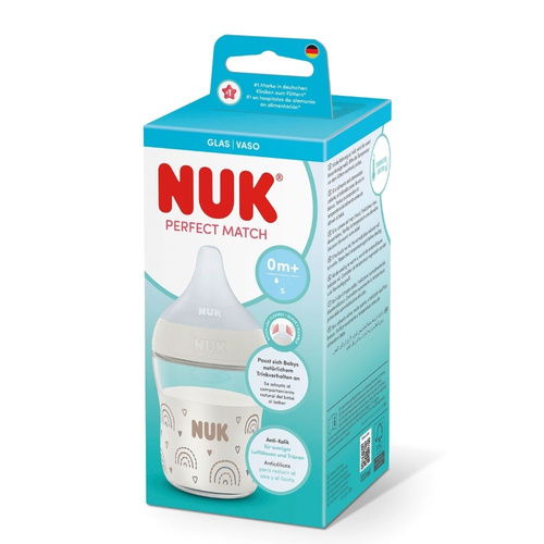 Nuk Perfect Match Γυάλινο Μπιμπερό PP Medium 0m + Με Μαλακή Θηλή Σιλικόνης Κατά Των Κολικών & Με Δείκτη Ελέγχου Θερμοκρασίας 120ml Nuk Perfect Match Γυάλινο Μπιμπερό PP Medium 0m + Με Μαλακή Θηλή Σιλικόνης Κατά Των Κολικών & Με Δείκτη Ελέγχου Θερμοκρασίας 120ml