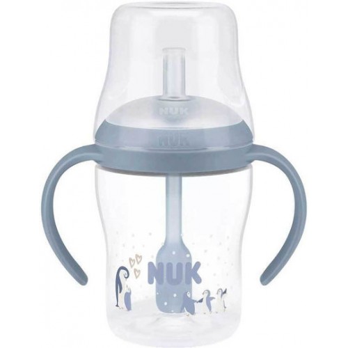 Nuk Perfect Match Learner Bottle Straw 8m+ Μπιμπερό Εκπαίδευσης Penguin με Καλαμάκι Σιλικόνης 150ml Nuk Perfect Match Learner Bottle Straw 8m+ Μπιμπερό Εκπαίδευσης Penguin με Καλαμάκι Σιλικόνης 150ml