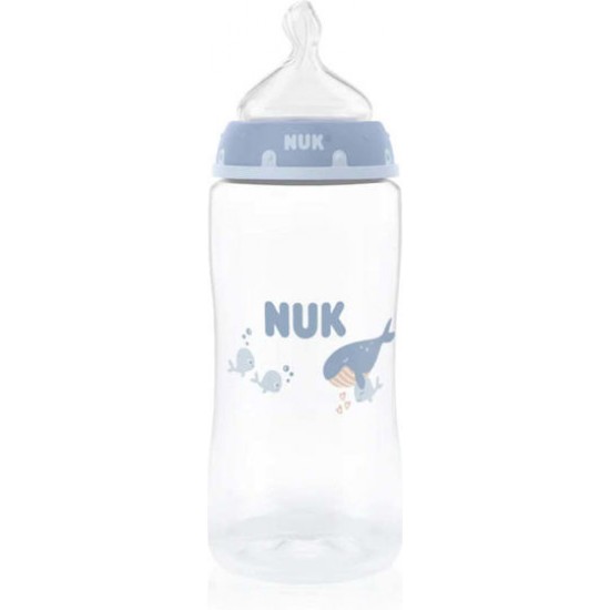 NUK First Choice Bottle 3m+ Πλαστικό Μπιμπερό με Δείκτη Ελέγχου Θερμοκρασίας Φάλαινες 300ml NUK First Choice Bottle 3m+ Πλαστικό Μπιμπερό με Δείκτη Ελέγχου Θερμοκρασίας Φάλαινες 300ml