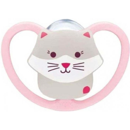 Nuk Perfect Match Air 6-18m Πιπίλα Σιλικόνης Cat Nuk Perfect Match Air 6-18m Πιπίλα Σιλικόνης Cat