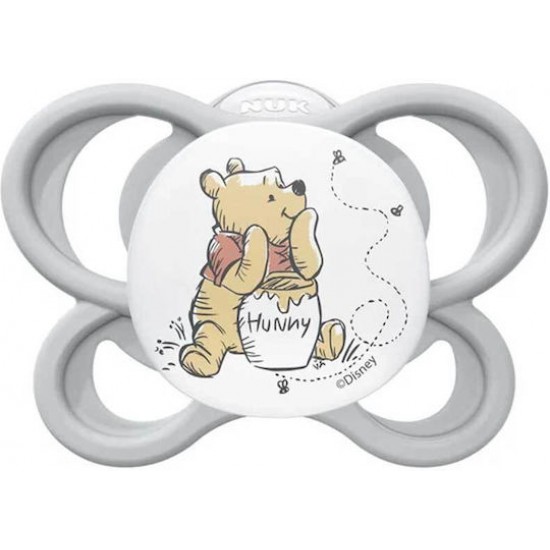 Nuk Perfect Match Air Disney 0-6m Πιπίλα Σιλικόνης Winnie Γκρι 