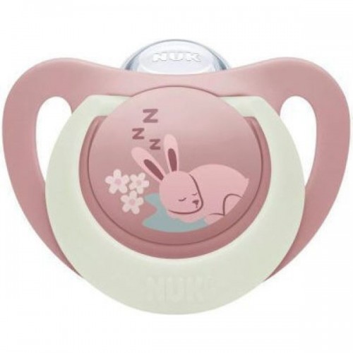 Nuk First Choice Night 6-18 Πιπίλα Σιλικόνης Νυκτός Bunny