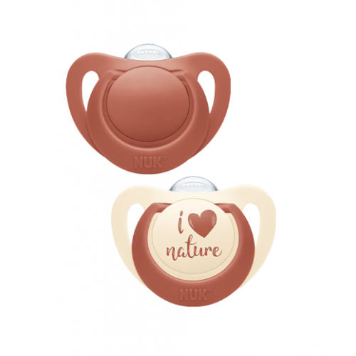Nuk For Nature Πιπίλες Σιλικόνης 0-6m, Χρώμα Κόκκινο 2τμχ