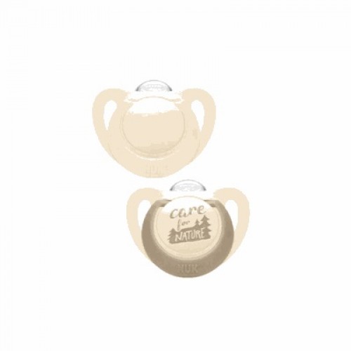 Nuk For Nature Πιπίλες Σιλικόνης 6-18m, Χρώμα Λευκό 2τμχ