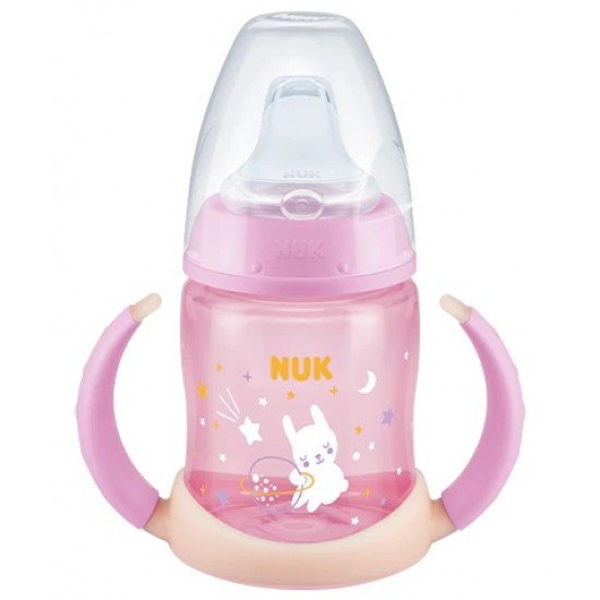 NUK Learner Bottle Night Μπιμπερό Εκπαίδευσης Νυκτός με Ρύγχος Σιλικόνης 6-18m, Χρώμα Ρόζ 150ml NUK Learner Bottle Night Μπιμπερό Εκπαίδευσης Νυκτός με Ρύγχος Σιλικόνης 6-18m, Χρώμα Ρόζ 150ml