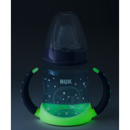 NUK Learner Bottle Night Μπιμπερό Εκπαίδευσης Νυκτός με Ρύγχος Σιλικόνης 6-18m, Χρώμα Ρόζ 150ml