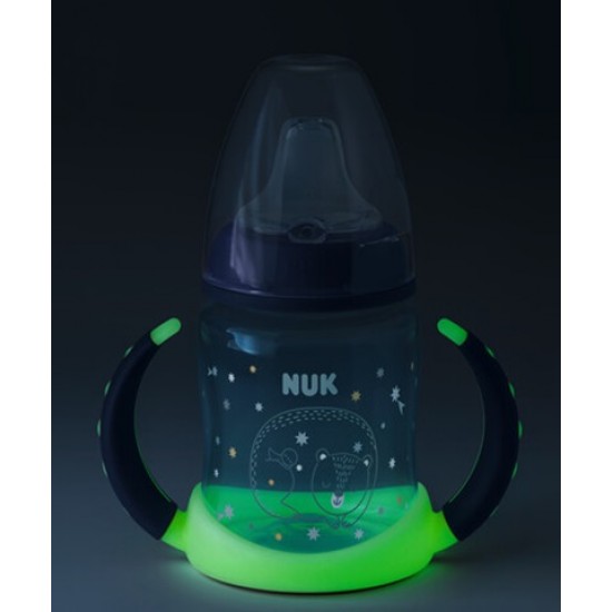 NUK Learner Bottle Night Μπιμπερό Εκπαίδευσης Νυκτός με Ρύγχος Σιλικόνης 6-18m, Χρώμα Ρόζ 150ml NUK Learner Bottle Night Μπιμπερό Εκπαίδευσης Νυκτός με Ρύγχος Σιλικόνης 6-18m, Χρώμα Ρόζ 150ml
