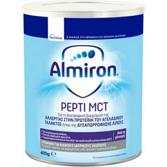 Almiron Pepti Mct Ειδικό Γάλα Για Βρέφη Με Τροφική Αλλεργία Και Δυσαπορρόφηση 400gr