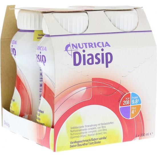 Nutricia Diasip Γεύση Βανίλια 4x200ml