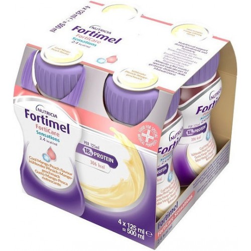 Nutricia Fortimel 18g Protein 2.4 kcal /ml Υπερπρωτεϊνικό Ρόφημα Με Γεύση Μάνγκο Ροδάκινο 4X125ml Nutricia Fortimel 18g Protein 2.4 kcal /ml Υπερπρωτεϊνικό Ρόφημα Με Γεύση Μάνγκο Ροδάκινο 4X125ml
