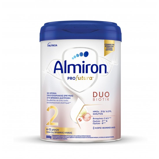 Almiron Profutura 2 DUO Biotik Γάλα 2ης Βρεφικής Ηλικίας από 6-12 Μηνών 800gr